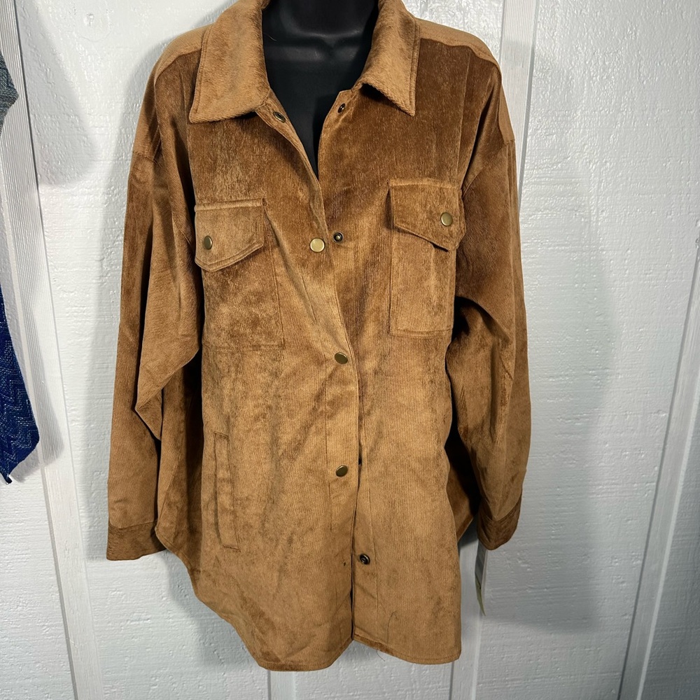 Ruby Road Road Brown Corduroy Shaket Size 1X NWT - Picture 4 of 11
